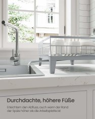 Songmics Oslon za suđe 31x42x185 cm sivi