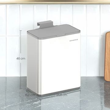 Songmics Viseća kanta za smeće 258x152x32 cm bijela
