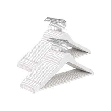 Songmics Set od 30 vješalica za odjeću 43x21 cm bijele boje