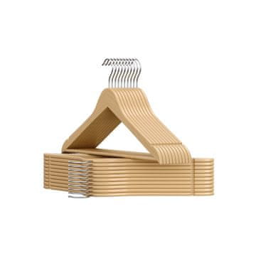 Songmics Držači za odjeću drveni 43x21 cm prirodni