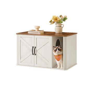 Songmics Ormarić za mačji pijesak 85x485x50 cm smeđi