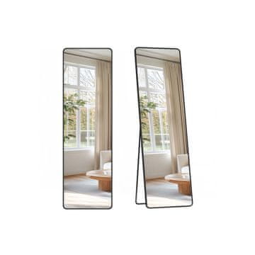 Songmics Ogledalo pune duljine 160x50 cm crno