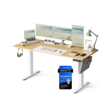 Songmics Visoko podesivi stol 70x160x72-120 cm smeđi