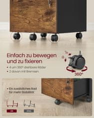 Songmics Pokretni ormarić za arhiviranje 438x40x544 cm smeđi