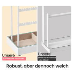 Songmics Stalak za nakit 115x196x308 cm Bijeli