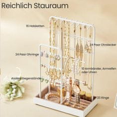 Songmics Stalak za nakit 115x196x308 cm Bijeli