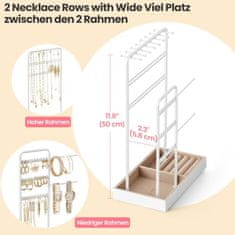 Songmics Stalak za nakit 115x196x308 cm Bijeli