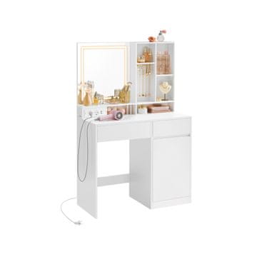 Songmics Toaletni stol 40x90x138 cm Bijeli