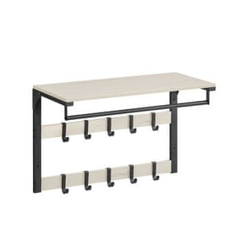 Songmics Zidni vješalica za kapute 30x65x42 cm Bijela Crna