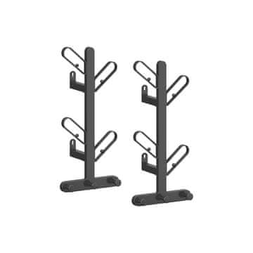 Songmics Set zidnih vješalica za kapute oblik stabla 13x19x41 cm crna