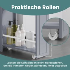 Songmics Kupaonska ormarić 40x18x70 cm Siva