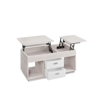 Songmics Stolić za kavu podesive visine 50x100x48 cm Bež