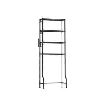 Songmics Kupaonska polica 4 nivoa 30x63x176 cm Crna