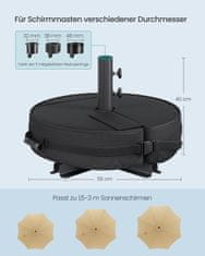 Songmics Podloga za suncobran 55x55x40 cm Crna