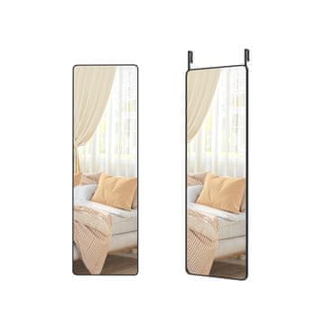 Songmics Ogledalo pune dužine 120x40 cm Crno