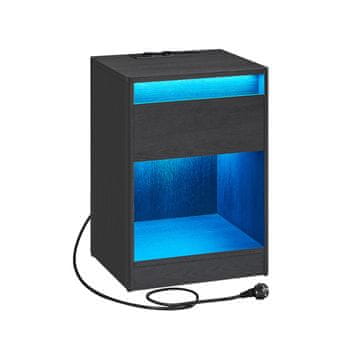 Songmics Noćni ormarić 35x40x55 cm Crni