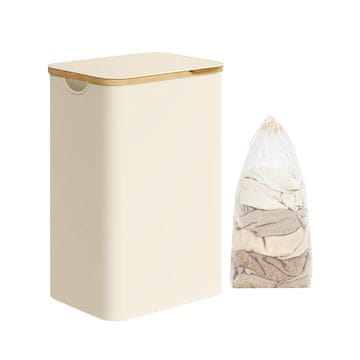 Songmics Košara za rublje 42x32x705 cm Bijela