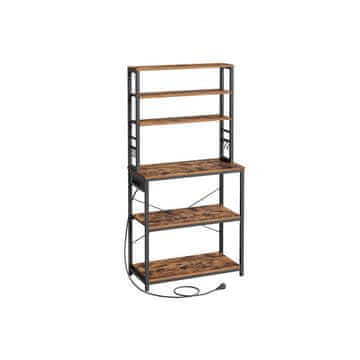 Songmics Kuhinjska polica 40x80x167 cm smeđa