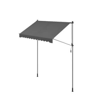 Songmics Tenda visina podesiva 250x120 cm Siva