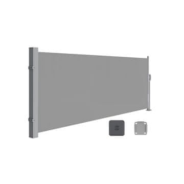 Songmics Bočni tende 140x300 cm siva