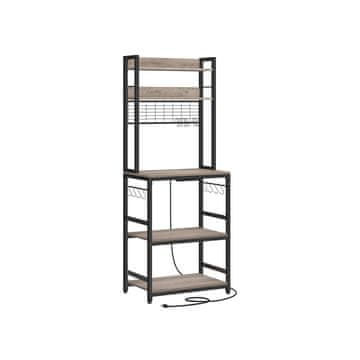 Songmics Kuhinjska polica 40x60x170 cm Greige