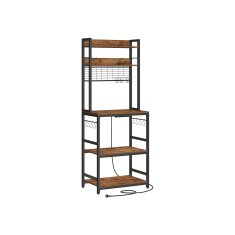 Songmics Kuhinjska polica 40x60x170 cm smeđa