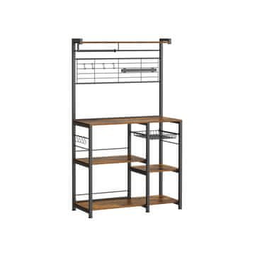 Songmics Kuhinjska polica 42x90x1673 cm smeđa