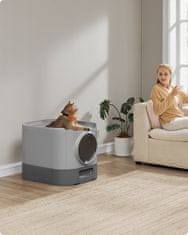 Songmics Kutija za pijesak za mačke 54x428x40 cm Siva