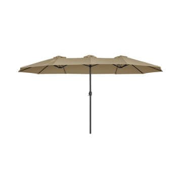 Songmics Dvostruki vrtni suncobran 460x270 cm sivi