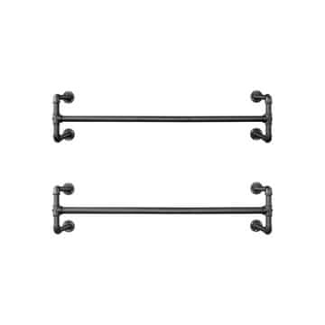 Songmics Vješalica za odjeću zidna 110x30x293 cm crna