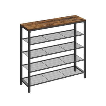 Songmics Stalak za cipele 100x30x925 cm smeđi