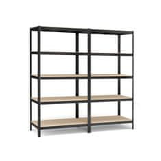 Songmics Čvrsta polica 200x120x60 cm Crna