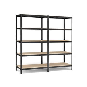 Songmics Čvrsta polica 200x120x60 cm Crna