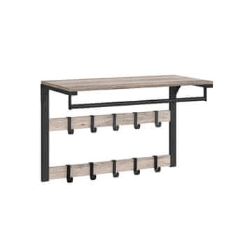 Songmics Zidni vješalica za kapute 30x65x42 cm smeđa