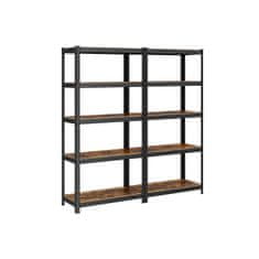 Songmics Polica s 5 polica 150x75x30 cm smeđa