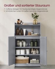 Songmics Kupaonska ormarić 30x60x100 cm Siva