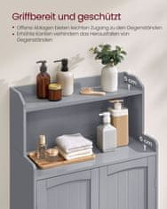 Songmics Kupaonska ormarić 30x60x100 cm Siva