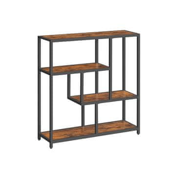 Songmics Knjigovod 4 police 30x100x103 cm smeđa