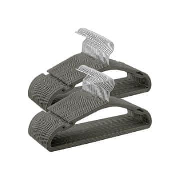 Songmics Set vješalica za odjeću 43x21 cm siva
