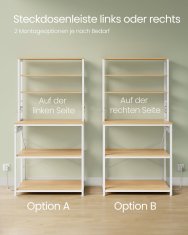 Songmics Kuhinjska polica 40x80x167 cm smeđa