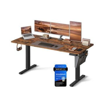 Songmics Visoko podesivi stol 60x120x72-120 cm smeđi