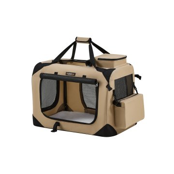 Songmics Kavez za psa 60x42x42 cm smeđi