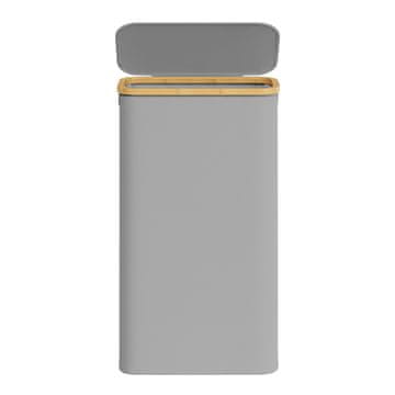 Songmics Košara za rublje sklopiva uklonjiva vreća za rublje ručke od bambusa