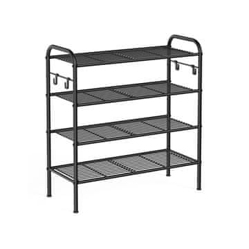 Songmics Stalak za cipele 3 razine 28x68x70 cm Crni