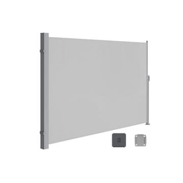 Songmics Podnožje za bočni nosač tende 200x400 cm sivo