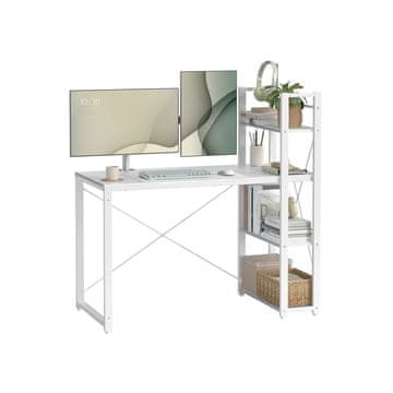 Songmics Radni stol 56x120x120 cm Bijeli