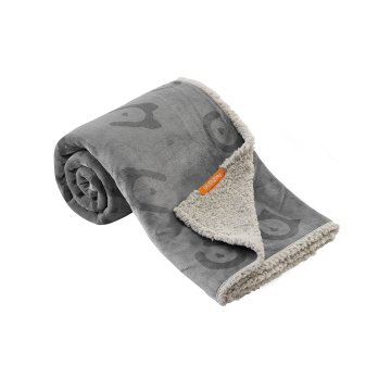 Songmics Plišani pokrivač za kućne ljubimce 203x152 cm sivi