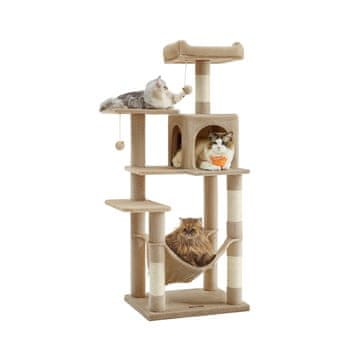 Songmics Stablo za mačke 55x45x143 cm smeđa
