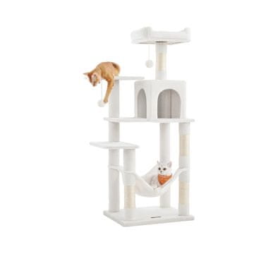 Songmics Stablo za mačke 55x45x143 cm Bijelo