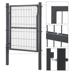 Songmics Vrtna vrata 106x125 cm Siva